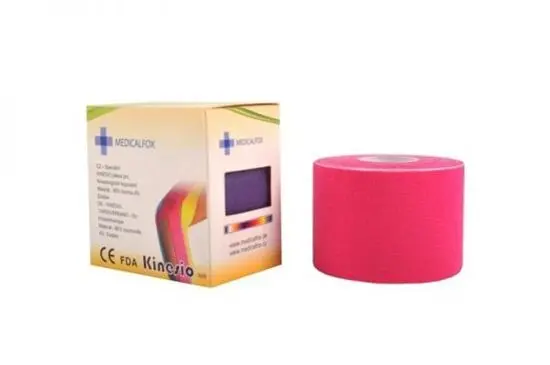 9352_FOX MUSCLE TAPE KINEZIO 5 CM X 5 M RUZOVY